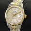 Rolex Vintage Datejust Ref 1601 Steel 18K Gold Silver Dial